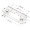 sourcing map Door Strike Plate, 76 mm x 40 mm,