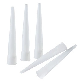 QDiShi Caulking Nozzle Tips 10cm/4inch 30Pcs - Plastic Caulking Gun Extender for Seamless Sealant Application, Caulk Nozzle Tip Tool