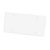 Blank License Plate Laser Cut Clear Acrylic 12" x 6"