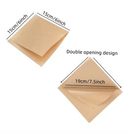 200 Pcs 6x6 inch Hamburger Bags,Sandwich Bags,Brown Lunch Paper Bags,French Fry Bags Oil-proof Triangle Paper Bag For Paper Lunch Bags Take Out Bags and Home Use (Brown)