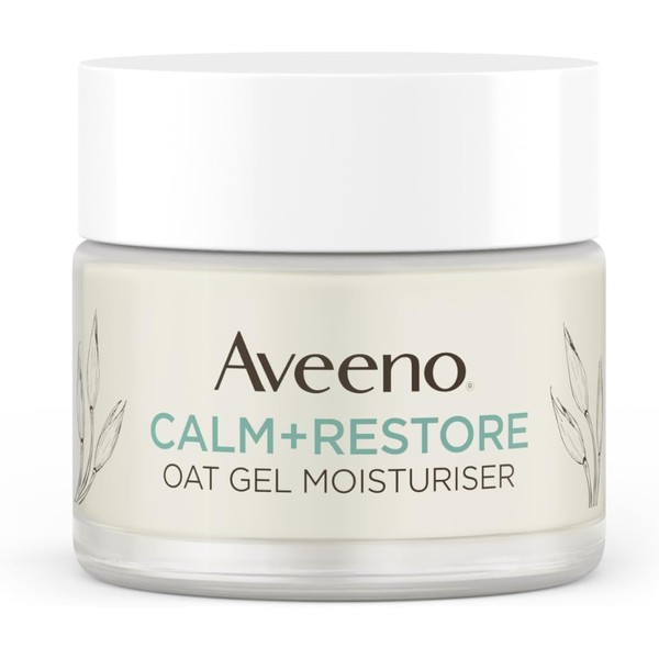 Aveeno Face Calm+Restore Oat Gel Moisturiser (1x 50ml), Face Moisturiser