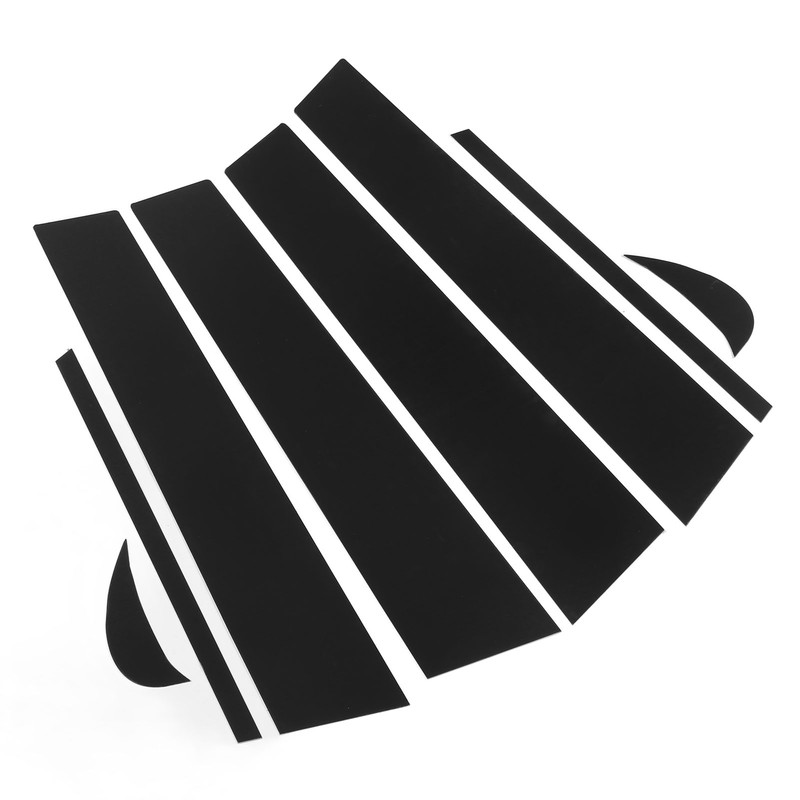 8pcs Pillar Post Trim Kit 4D Style Gloss Black Side