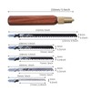 Handsaw Set with Hexagonal Rosewood Handle and 5 Removable Jigsaw