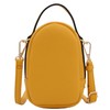 FashionPuzzle Two Compartment Phone Crossbody Mini Bag (Mustard)