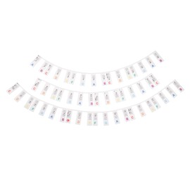 PATIKIL Piano Keyboard Note Label, 88Key Full Size Silicone Removable No Need Stickers Keyboard Piano Note Guide for Beginners Piano Learning, White Base with Colored Text