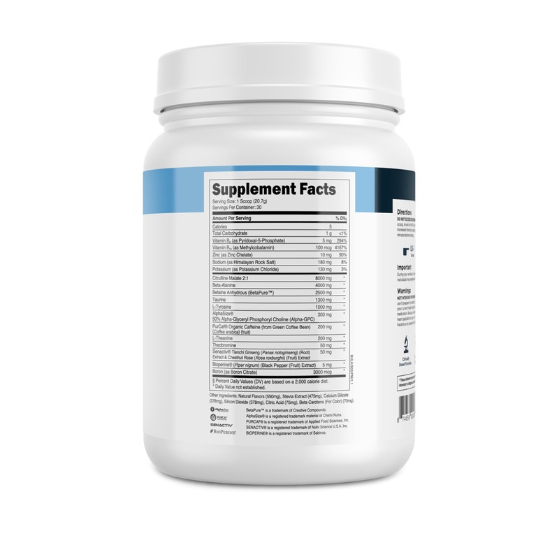 Transparent Labs Bulk Pre Workout Powder - Naturally Sweetened Advanced