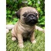 Ebros Lifelike Sitting Pug Dog Statue 6" Tall Pet Pal