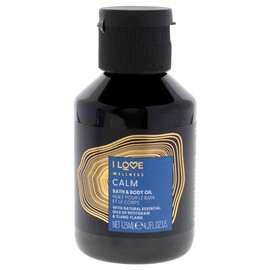I LOVE Wellness Calm Bath and Body Oil - Body Oil and Bath Oil for Dry Skin - Essential Oils for Relaxation - Petitgrain and Ylang Ylang - 125 ml     