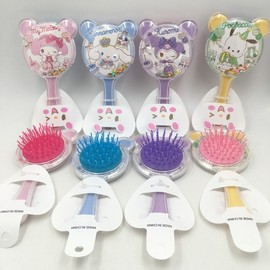 Sanrio Papaya Kuromi My Melody Air Cushion Hair Brush with Wobbly Ornament Brush 20ea