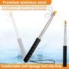 Portable Handheld Flag Pole with Clips Zip Ties,8.2Ft/2.5M Telescopic Handheld