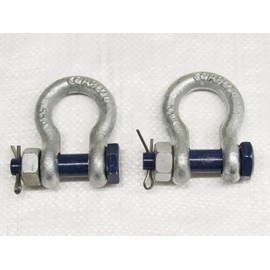 Safety Pin Bow Shackles X2-0.75 Ton