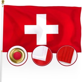 3x5 Foot Switzerland Flag Brightly Coloured Swiss National Flags Soccer Game Celebration Parade Party Supplies Patio Decoration Holiday(150x90cm)