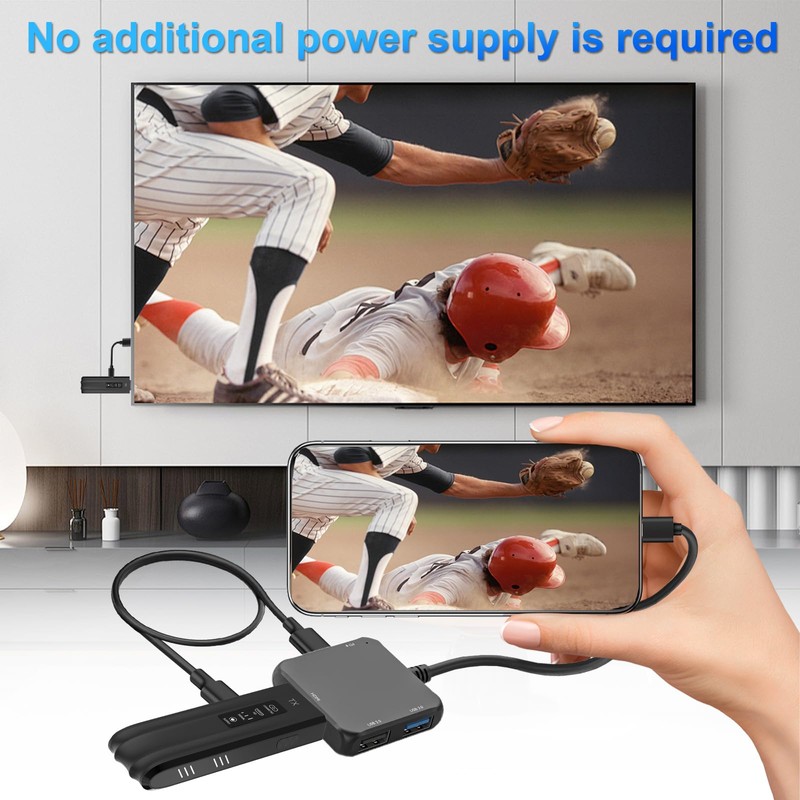 Wireless HDMI Transmitter and Receiver,165FT/50M,4K Decode Input/1080P Full Output,Plug&Play,No Need