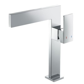 Chrome Tall Bathroom Sink Faucet Ultra Thin Design, Single Handle Vessel Faucet for Bathroom Sink,1 Hole Lavatory Bowl Sink Faucets Solid Brass(Chrome)