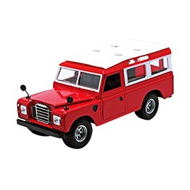 Old Land Rover Red 1/24 Diecast Car Model by Bburago