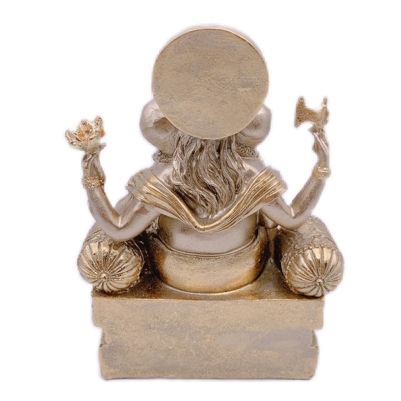 Ganesha Golden Figurine Indian God Elephant Asian Miscellaneous Goods Elephant