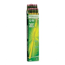 3 X Dixon Ticonderoga Wood-Cased Pencils, #2 HB, Yellow, Box of 12 (3-Pack) (13882)