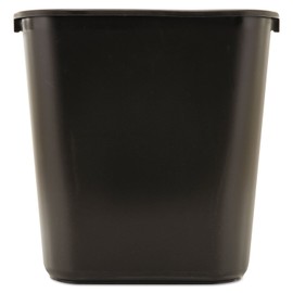 Rubbermaid Commercial Products Resin Wastebasket/Trash Can, 7-Gallon/28-Quart, Black, Plastic, for Bedroom/Bathroom/Office, Fits Under Desk/Sink/Cabinet