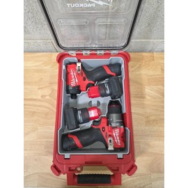 Unbranded Milwaukee Packout Insert for M12 FUEL Hammer Drill and Impact Driver - Black