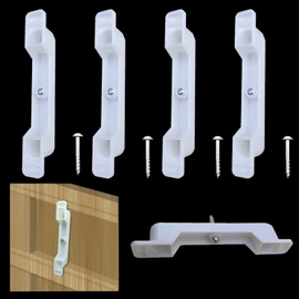 fallingstar 2 Sets (4 clips) False Front Connector False Front Cabinet Clips 4 1/2 Opening Fake Drawer Clips False Drawer Front Clips Complete Set Including Screws