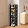 HAIXIN Vertical Narrow Tall Shoe Rack for Front Door Entrance,