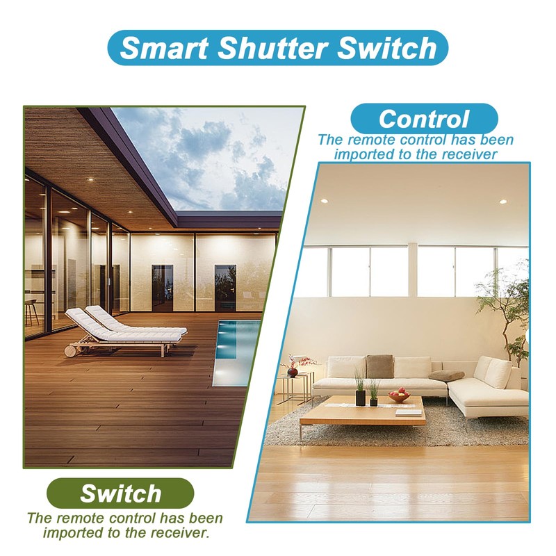 Sporgo Wireless Roller Shutter Control Retrofit Set: Wireless Switch for