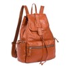DRF Women Leather Backpack Purse Weekend Daypack Travel BG-121 (Brown)