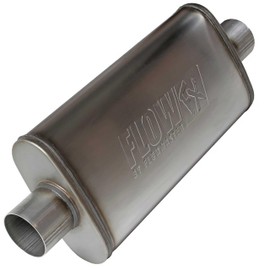 Flowmaster Flow FX Muffler – 3.00” Center In / 3.00” Center Out – Moderate Sound – Stainless Steel – Affordable Performance for Modern Trucks, Muscle Cars & Daily Drivers (71249)