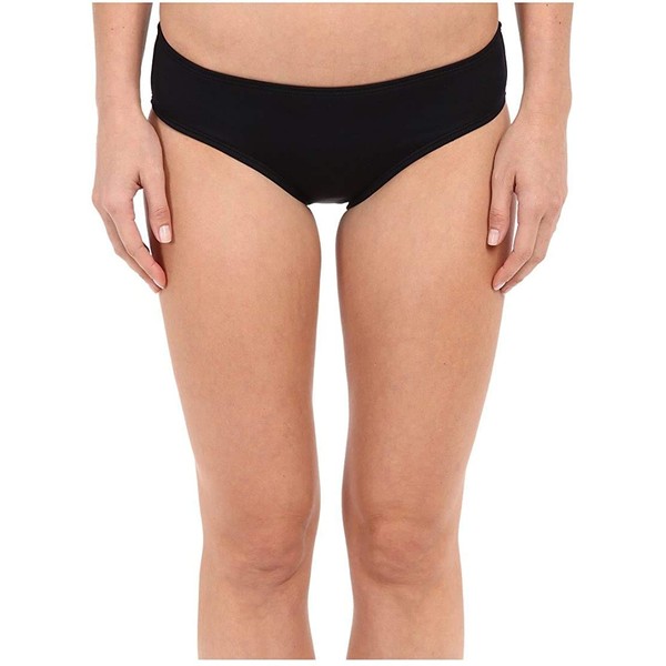 TYR Women's Solid Mid Rise Bottom Swimwear, 001 Black, Size 8