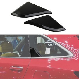 Korlot Glossy Black Side Window Louvers Shades Cover Trim Blinds Accessories for 2021-2025 KIA Sorento