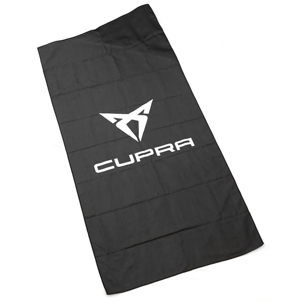 Seat OCU10080 Hand Towel 70 x 140 cm Black with Cupra Logo and Lettering