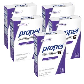 Propel Powder Packets Grape with Electrolytes Vitamins and No Sugar, 50 Count