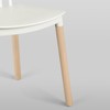 Simpol Home DSW Armless Modern Plastic Chairs with Wood Legs
