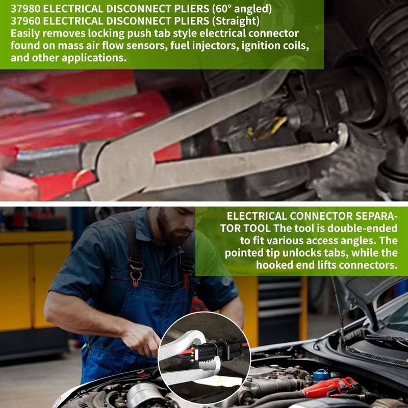 3PCS 37960 37980 Electrical Disconnect Pliers for Cars 60 Degree