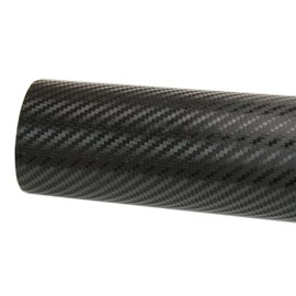 LZLRUN 3D Black Carbon Fiber Vinyl Wrap - Outdoor Rated for Automotive Use - 1ft x 10ft with Knife + Squeegee