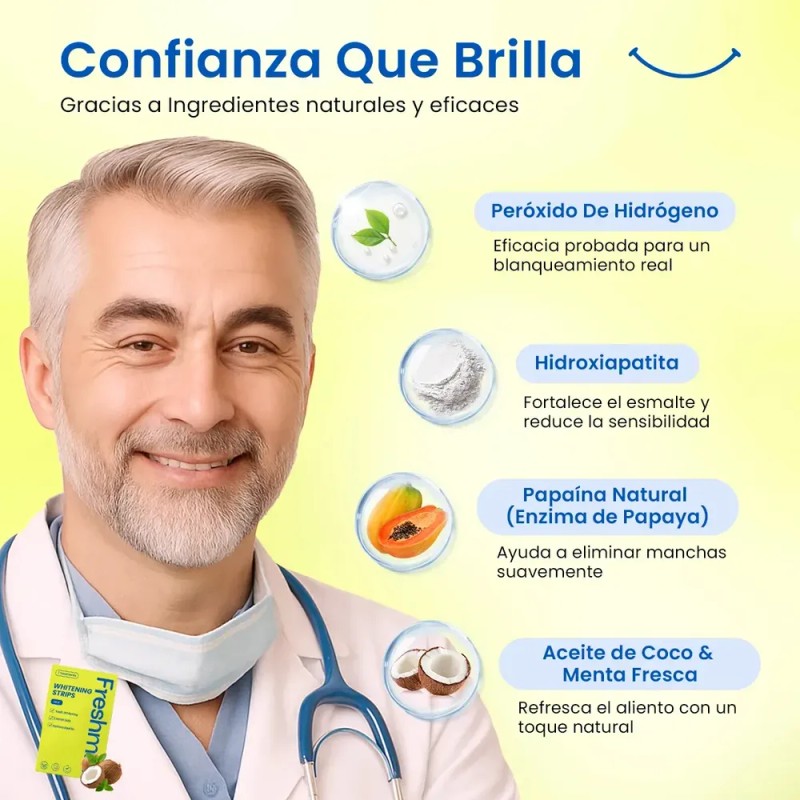 Freshmile Tiras Blanqueadoras Dentales Sensibles