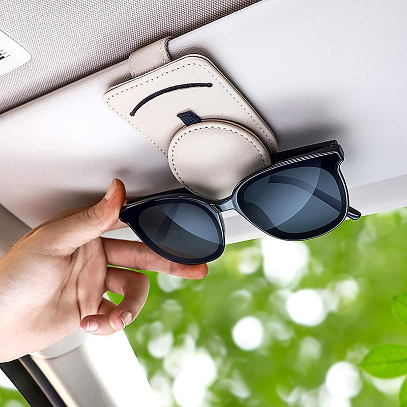 TradeWind Sunglasses Clip Leather Sun Visor Eyeglass Holder Sunglasses Holder