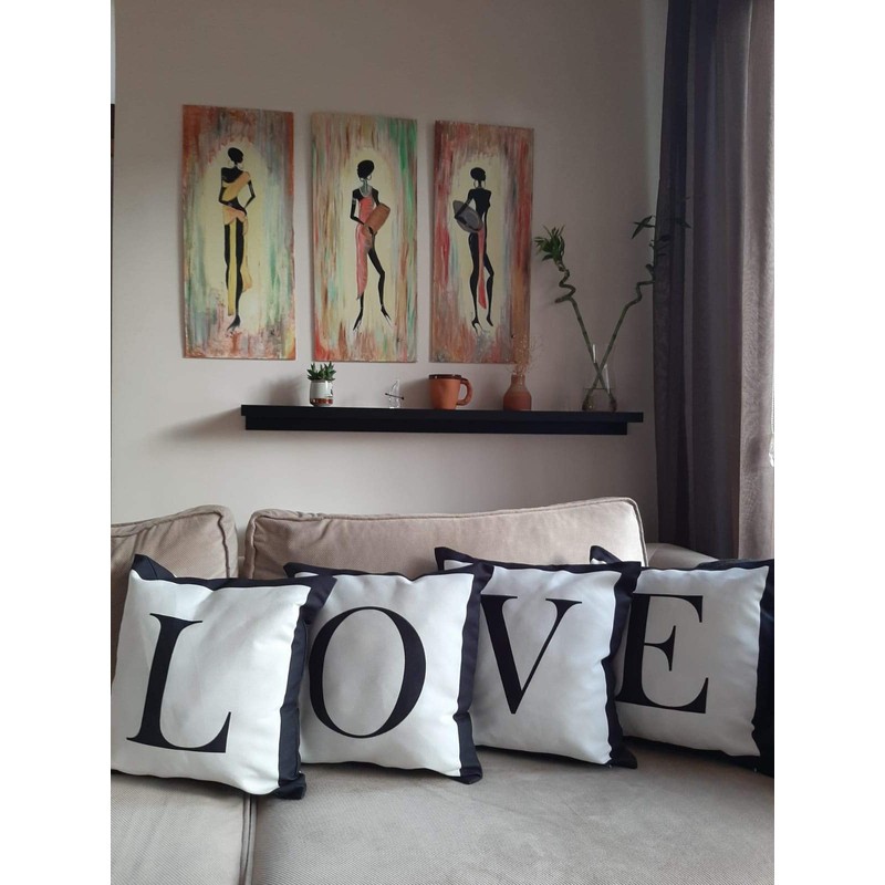 26 Letter & Sign Throw Pillow Covers Decorative Pillowcase Black/White