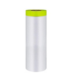 Tape and Drape Painters Tape and Plastic Film - 55in x 65ft Roll for Cars, Auto Body, Skirting and Frames