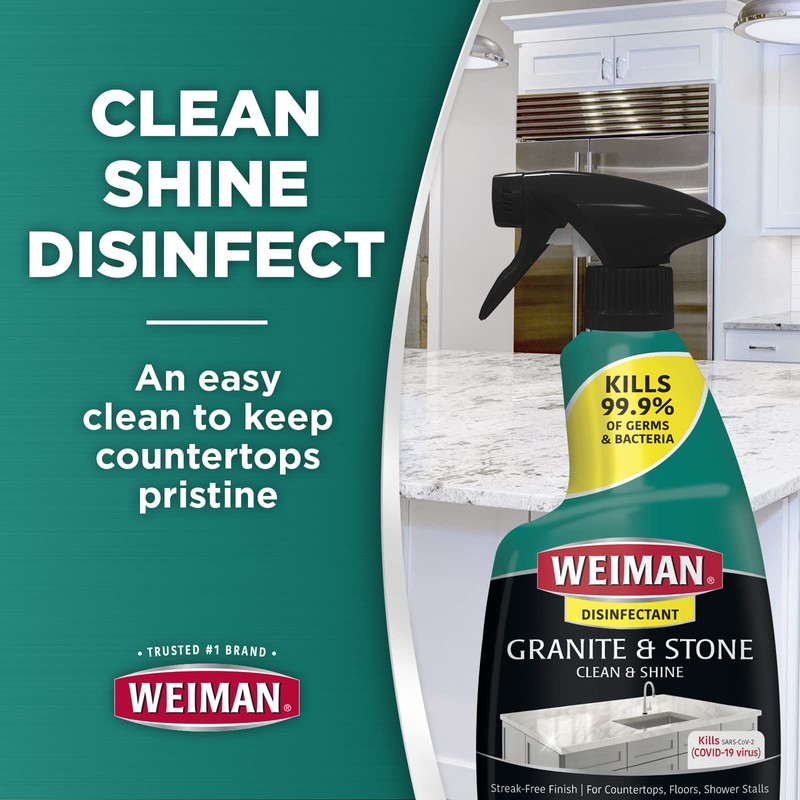 Weiman Disinfectant Granite Daily Clean & Shine, 24 Fl Oz