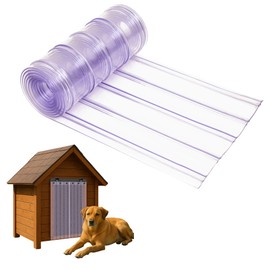 Awoco Pet Door Flap 8in x 5ft, 0.198" (5mm) Thick Clear PVC Vinyl Strip for Pet Doors, Weatherproof, Less Odor, Scratch-Resistant, Easy Cut and Install, Made in USA, Fits Doghouse & Cat Doors