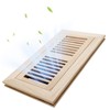 4x10 Inch Oak Floor Register - Flush Mount Vent with
