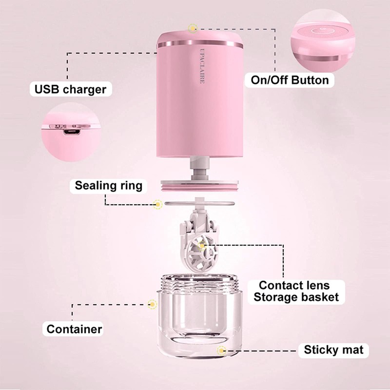 Contact Lens Cleaner, Intelligent Cleaning Machine for Soft and Rigid