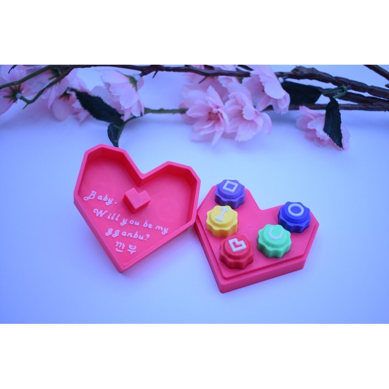 Valentines Day Gift Gonggi Game Heart Chocolate box + Squid