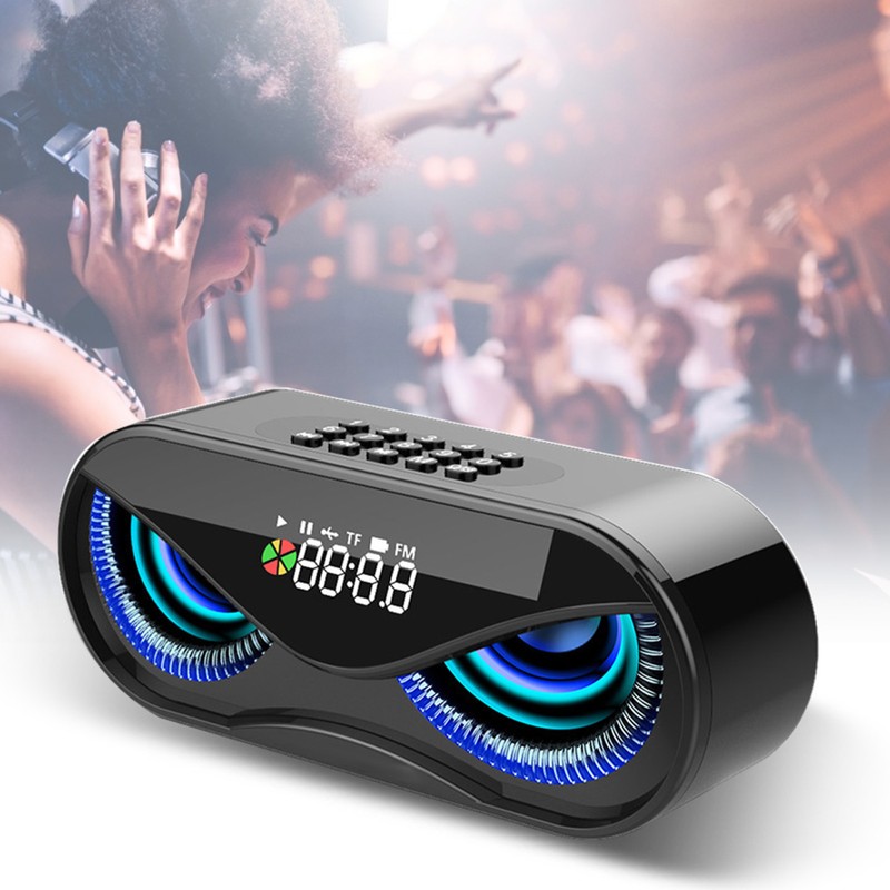 ABS Multifunction Alarm Clock Bluetooth Speaker Voice Prompt Call Function