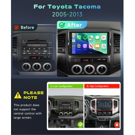 8Core 4GB+64GB 5/6Ghz WiFi Radio for Toyota Tacoma 2005-2013 Car Stereo Android 13 Snapdragon Processor 9 Inch 1280x720 IPS Touchscreen Carplay/Android Auto DSP Hi-Res GPS FM/RDS SWC Camera