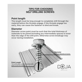 DOJA Industrial Hexagon Drilling Screws 6.3 x 25 mm + Magnetic Drill Socket Hexagon Socket M10 Pack of 100 Self-Tapping Screws + 1 Hex Bit Socket Wrench Set Tapping Screws without Sealing Disc