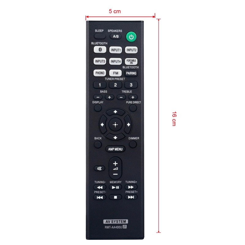 RMT-AA400U Replacement Remote Control Suitable for Sony STR-DH190 STRDH190 RT149336911