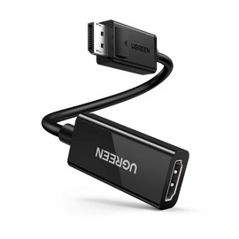 UGREEN DisplayPort to HDMI Adapter 4K@60Hz DP to HDMI Male to Female Converter Video Display Cord Compatible with AMD NVIDIA Dell HP PC Laptop HDTV Monitor Projector Computer
