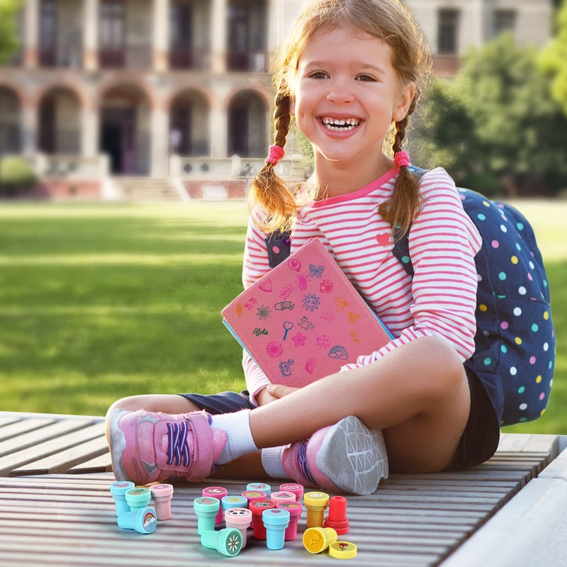 Kesote Stamp, Kids, Girls, Toys, 26 Pieces, Ink Included
